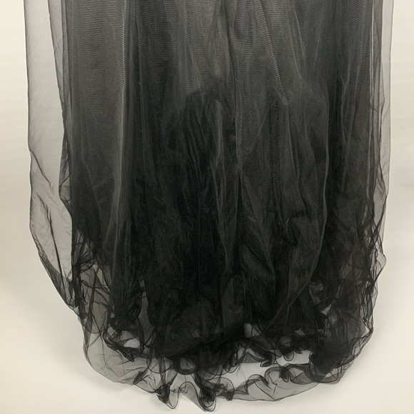 Black Lace Prom Formal Party Dress Size 6 - Picture 4 of 7